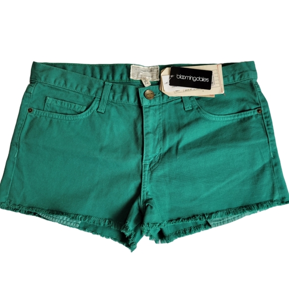 🌟 NWT CURRENT/ELLIOT Ultramarine Green Trendy Women's Boyfriend Shorts Size 29 - Picture 3 of 11